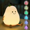 Cute LED Pear Night Light USB Rechargeable Touch Silicone Table Lamp Bedroom Decoration Gift For Co 0