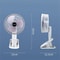 Wireless Electric Cooling Fan For Office Camping Desktop Hand Clip Circulator With Detachable Base 5