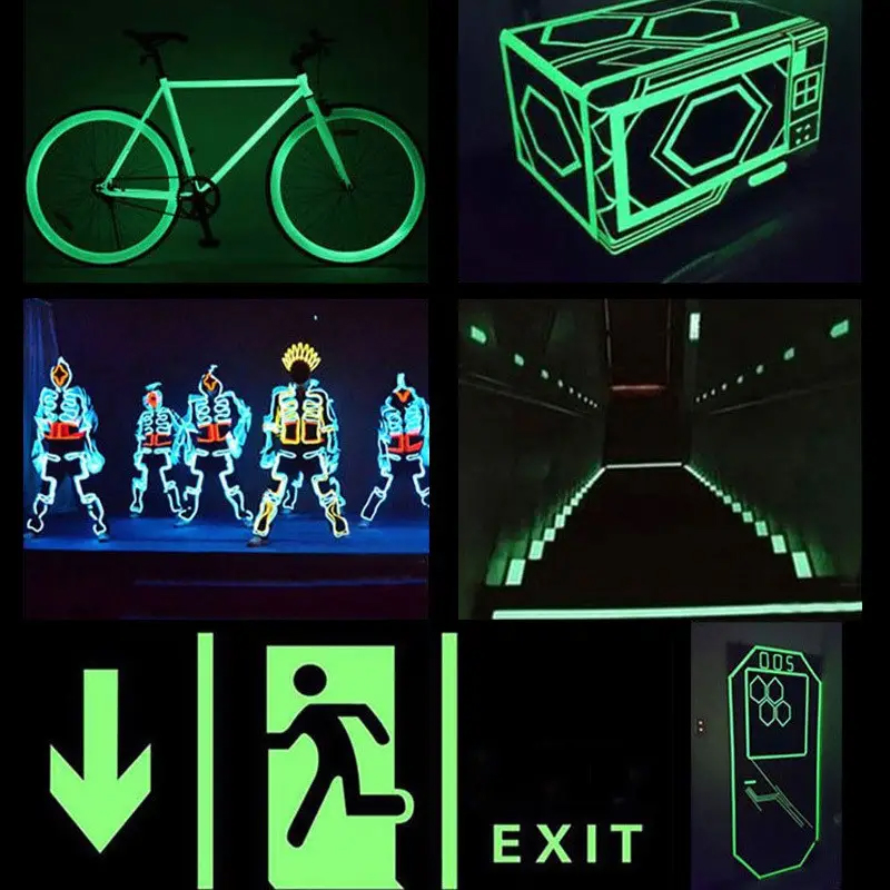 DIY Decorative Glowing Tape Selfadhesive Luminous Safety Tape Green Fluorescent Warning Tape 2