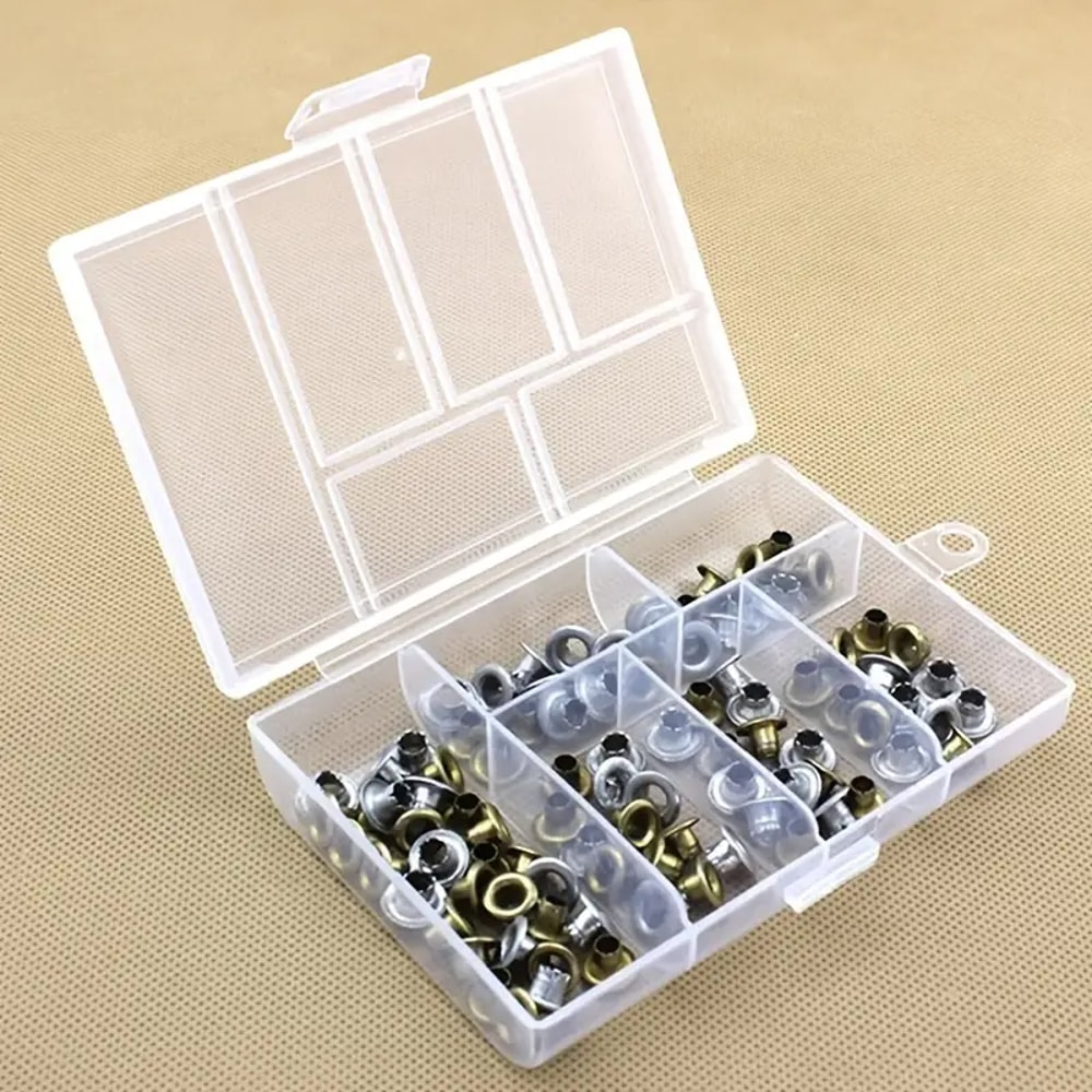 Double Buckle Jewellery Storage Box Transparent Earring and Ring Storage Box Nail Drill Accessories Organiser