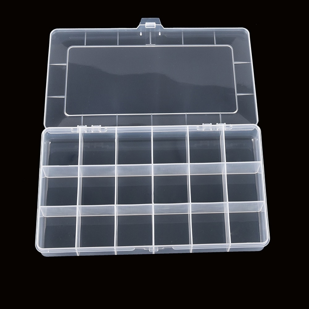 Transparent Storage Box for Jewellery Buttons Fishing Hardware Stationery Accessories Packaging