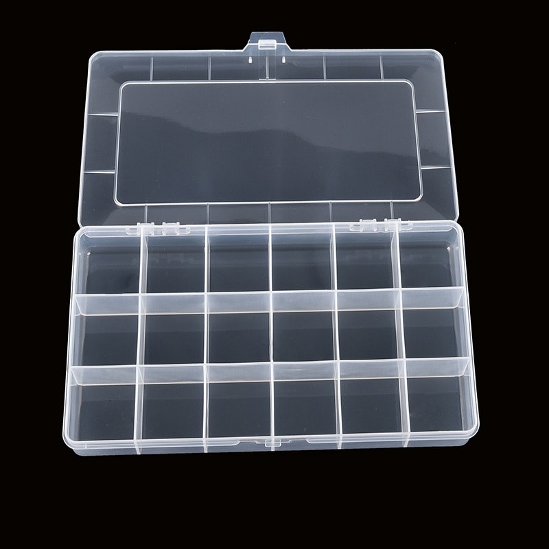 Transparent Storage Box for Jewellery Buttons Fishing Hardware Stationery Accessories Packaging
