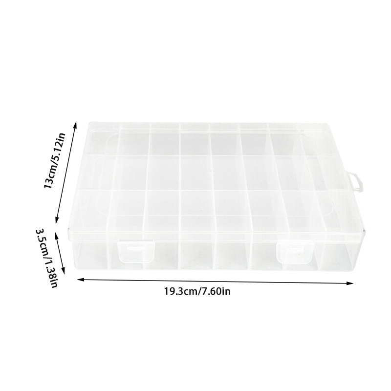 Transparent Storage Box for Jewellery Buttons Fishing Hardware Stationery Accessories Packaging