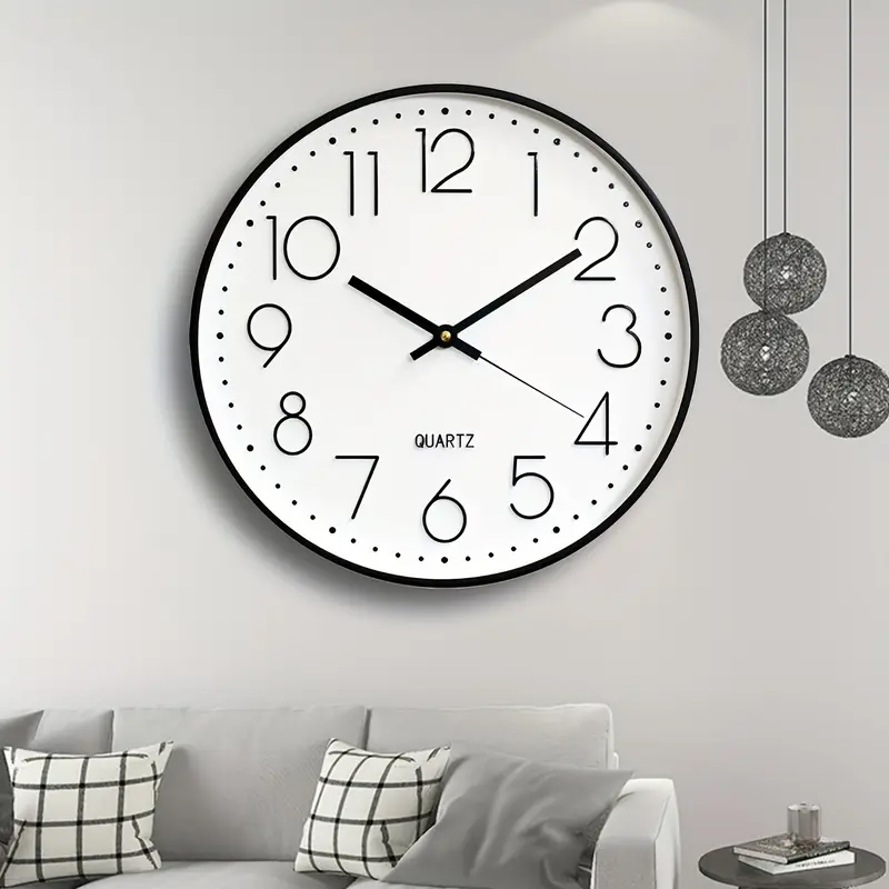 Simple Digital Wall Clock 8 Inch Mute Quartz Wall Clock Cubic Digital Clock For Home Decorations 2