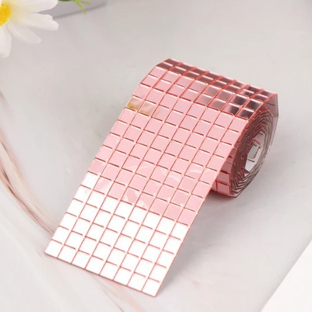 Mosaic Glass Selfadhesive Mirror Wall Stickers Creative DIY Glass Mirror Stickers 3D Background Mir 7