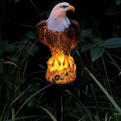 garden lawn decorative lamps, solar resin eagle lawn lamp, outdoor led ground lamp