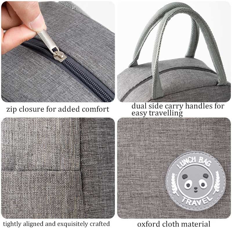 Waterproof Handheld Insulated Bag Aluminium Foil Bento Box for Travel Students Home Storage