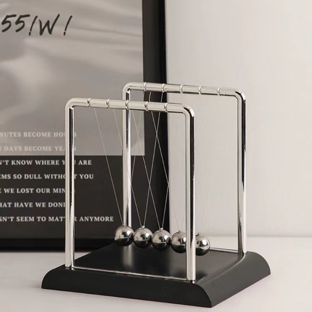Newton Pendulum Balance Balls, Stylish Desk Decor, Educational Toy for Office and Home