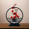 Artificial Plum Blossom Bonsai with Screen Base, Beautiful Tabletop Decor for Bedroom, Office, and Living Room Spaces