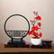 Artificial Plum Blossom Bonsai with Screen Base, Beautiful Tabletop Decor for Bedroom, Office, and Living Room Spaces