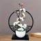 Artificial Plum Blossom Bonsai with Screen Base, Beautiful Tabletop Decor for Bedroom, Office, and Living Room Spaces
