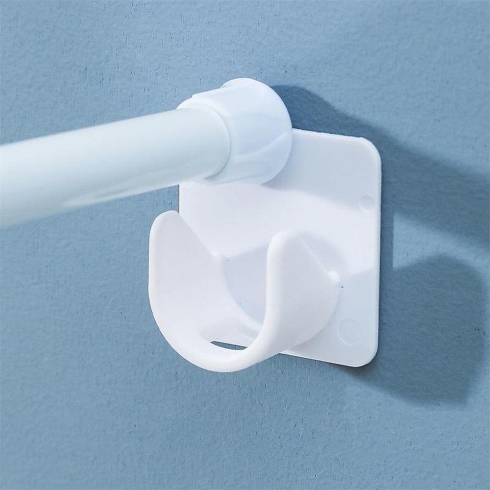 Adjustable SelfAdhesive Curtain Rod Hooks Multifunctional Shower Curtain No Hole Punching Fixing Br 1