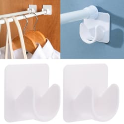 adjustable self-adhesive curtain rod hooks multifunctional shower curtain no hole punching fixing bracket