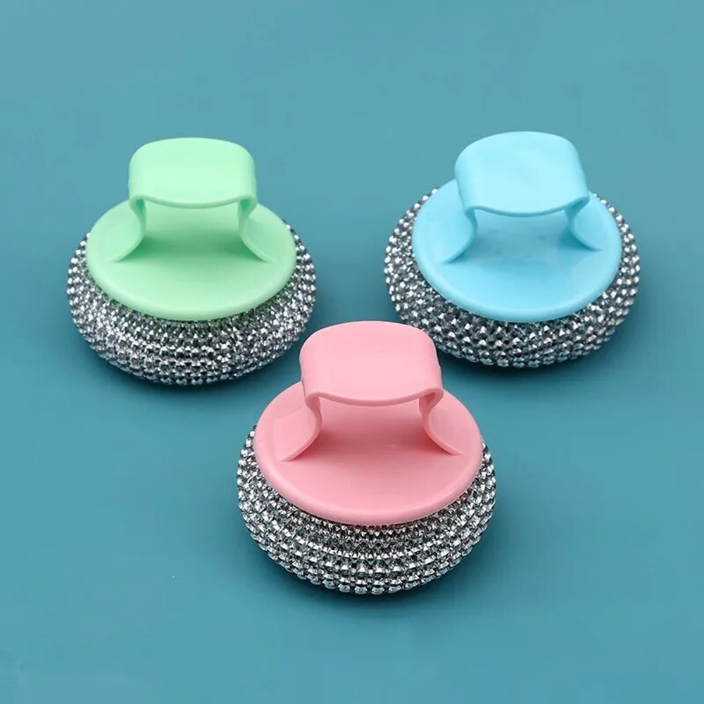 Stainless Steel Cleaning Brush For Pot And Dish Cleaning Detachable Cleaning Ball Brush 0