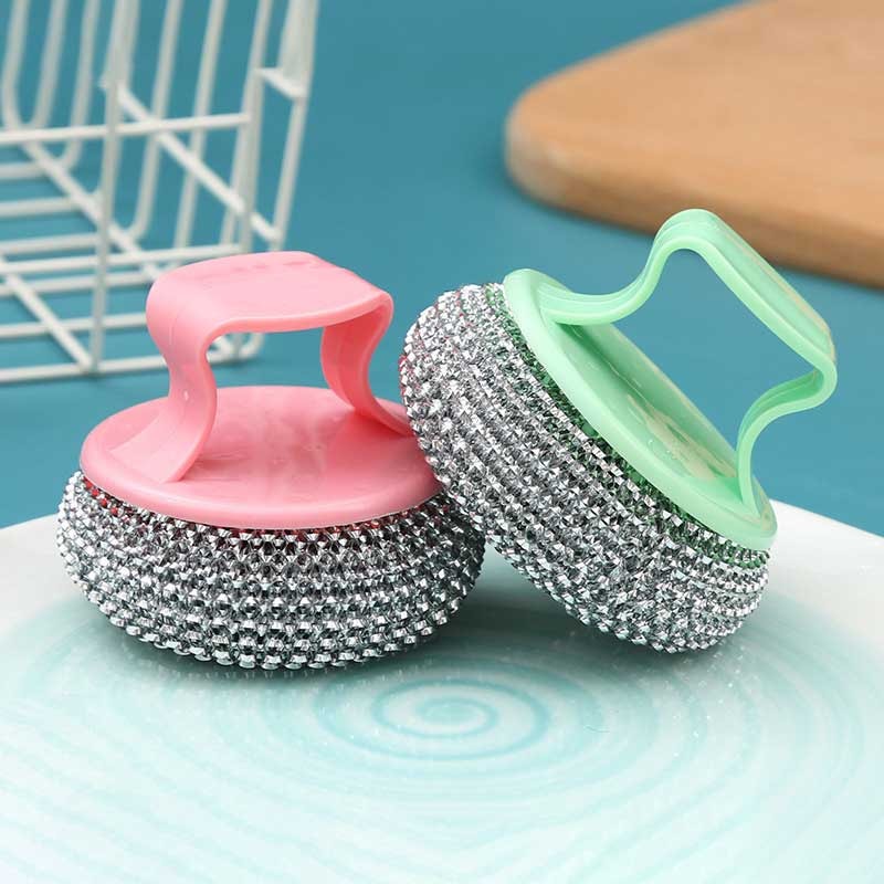 Stainless Steel Cleaning Brush For Pot And Dish Cleaning Detachable Cleaning Ball Brush 1