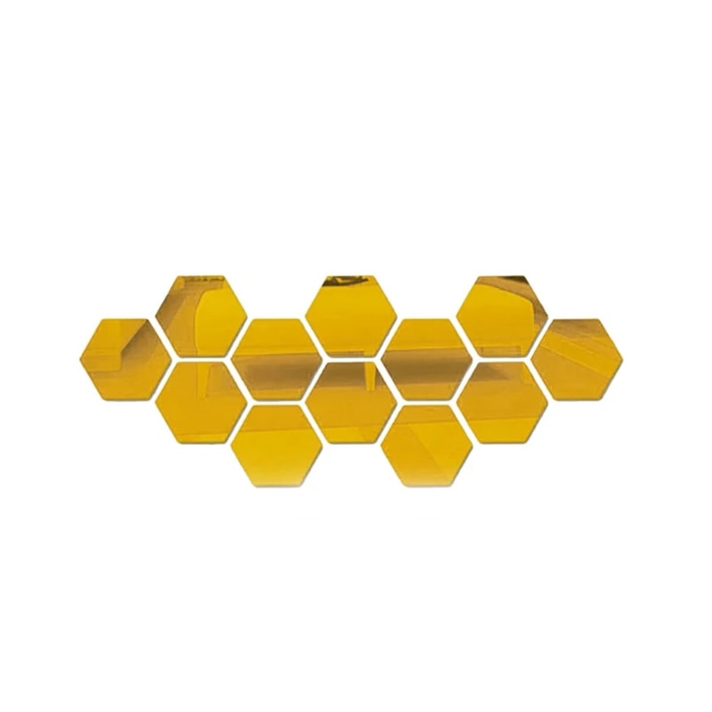 Selfadhesive Wall Stickers For Living Room Mirror Decoration Hexagonal Wall Stickers For TV Backgro 7