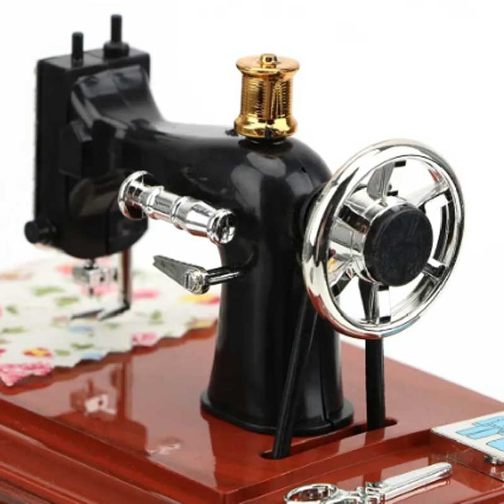 Sewing Machine Model Music Box Vintage Sewing Machine Home Desktop Decoration Small Ornament For Be 2