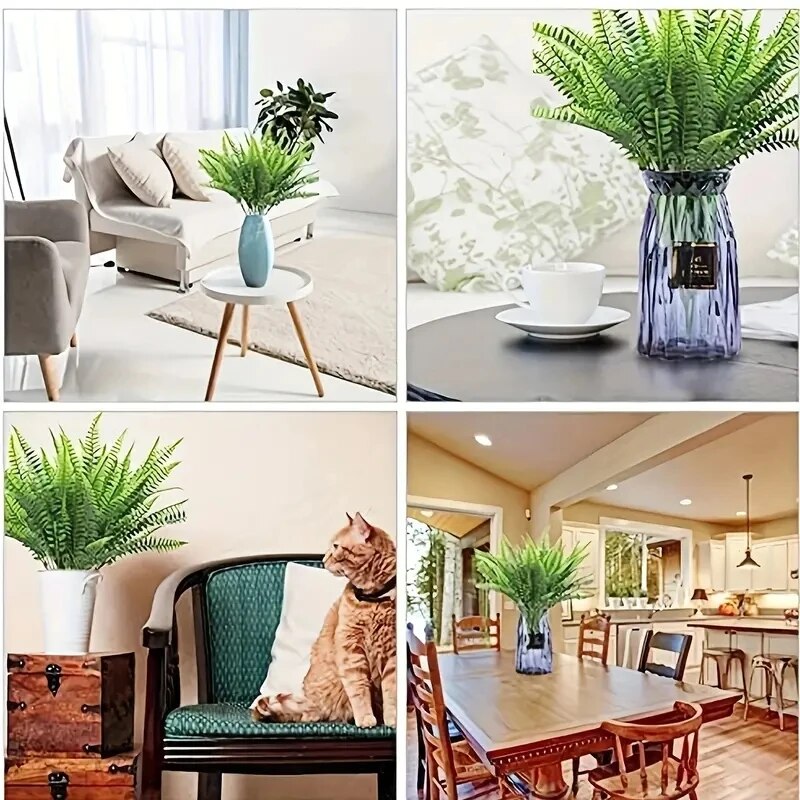 Artificial Plants Summer Decoration Fake Plants Greenery Artificial Plants Boston Ferns Outdoor UV 2