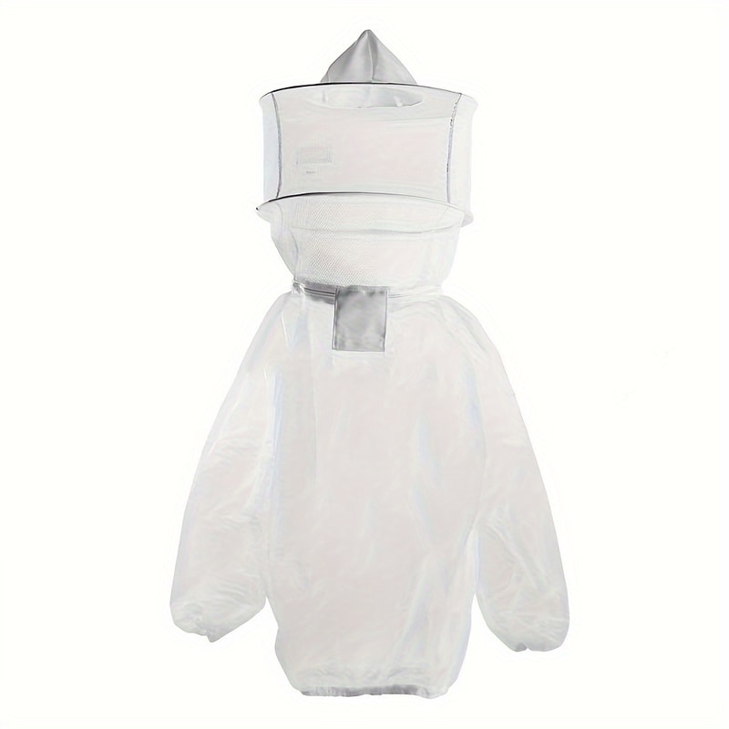 Professional Transparent Protective Jacket With Hooded Veil Breathable Durable Mens Beekeeper Suit 5
