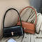 Vintage Underarm Bag, Fashion Retro Women's Shoulder Bag, Simple Solid Color Handbag