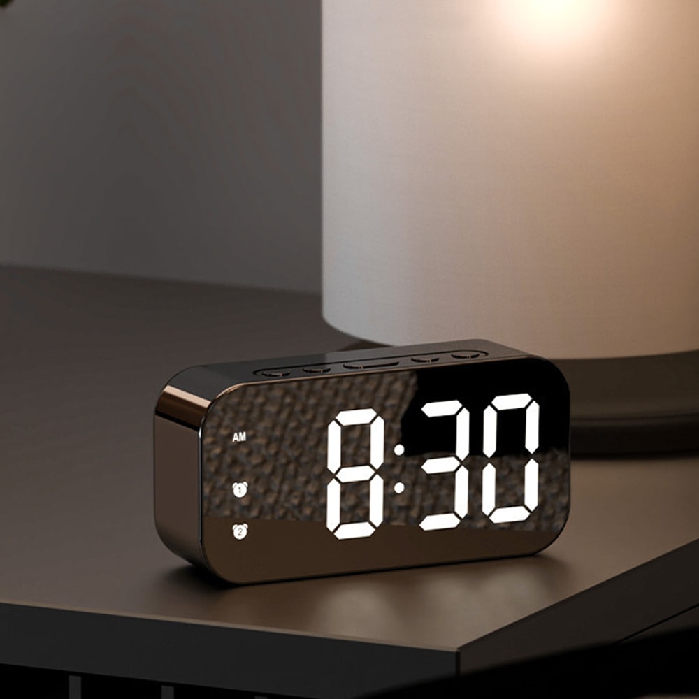 Electronic Digital Clock Sound Control Temperature Clock LED Alarm Clock Multi Function Silent Cloc 3