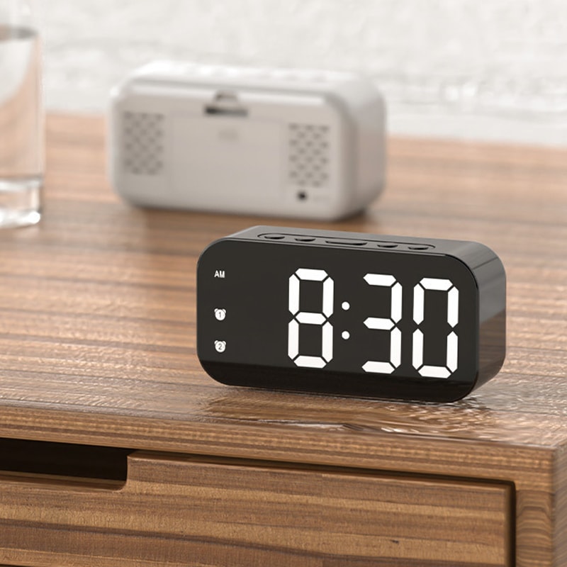 Electronic Digital Clock Sound Control Temperature Clock LED Alarm Clock Multi Function Silent Cloc 4