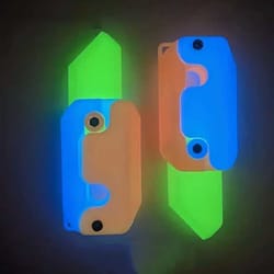 stress reducing toys gravity flip carrot knife, 3d luminous carrot knife pushcart small toys pocket size