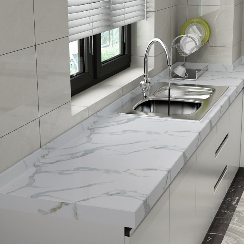 Kitchen Selfadhesive Wall Stickers Marble Wall Stickers Wallpaper Bathroom PVC Waterproof Stickers 1