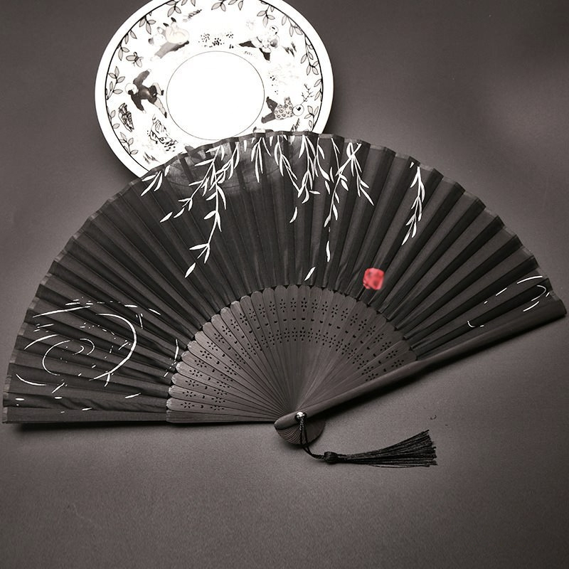 Retro Style Folding Fan Folding Hand Fan Decoration Props Birthday Gift 2