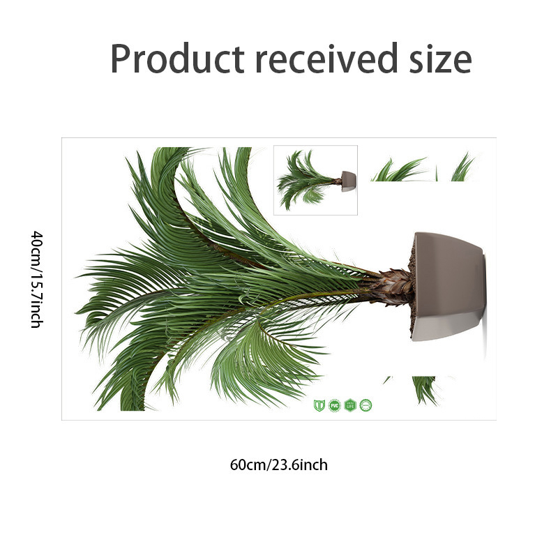 Simulation Flower Pots Wall Decals Greenery Potted Plants Entrance Bedroom Living Room Wall Sticker 5