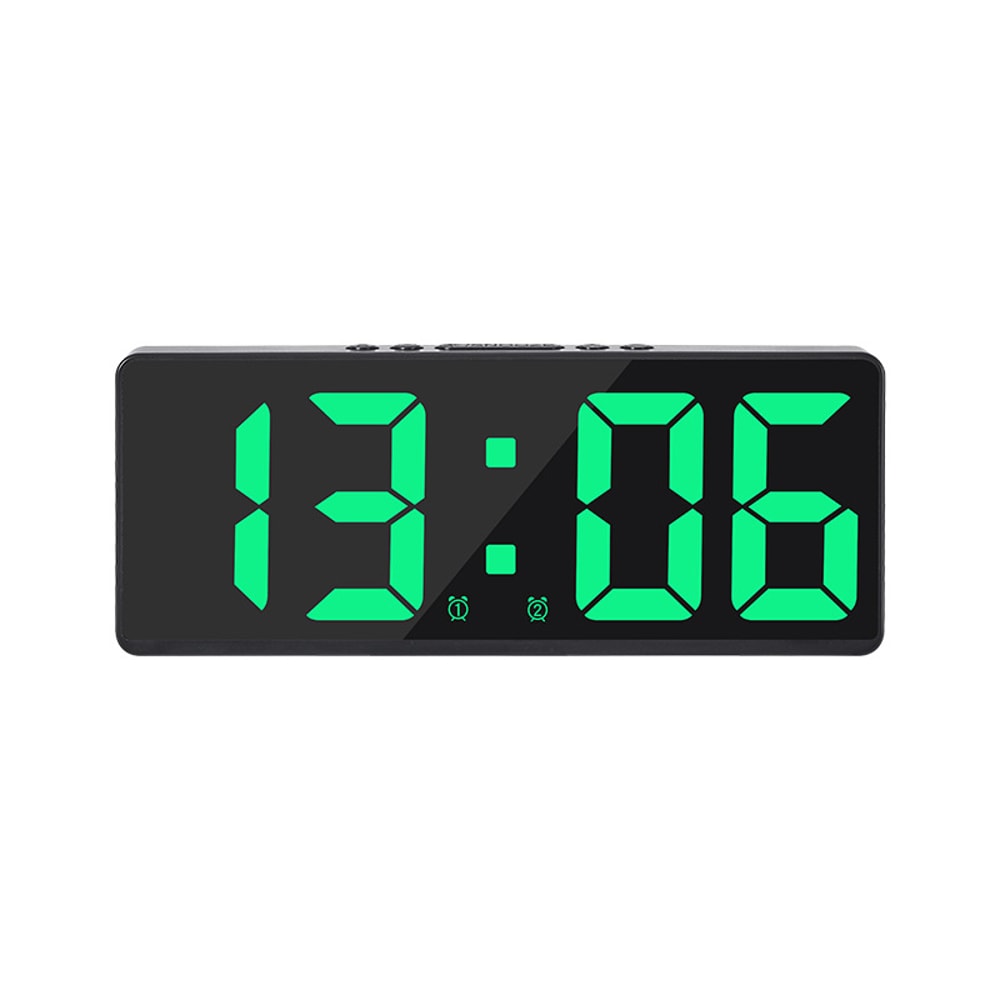Creative Clock LED Bedside Clock Colorful Luminous Temperature Calendar Alarm Clock Simple Home Dec 8