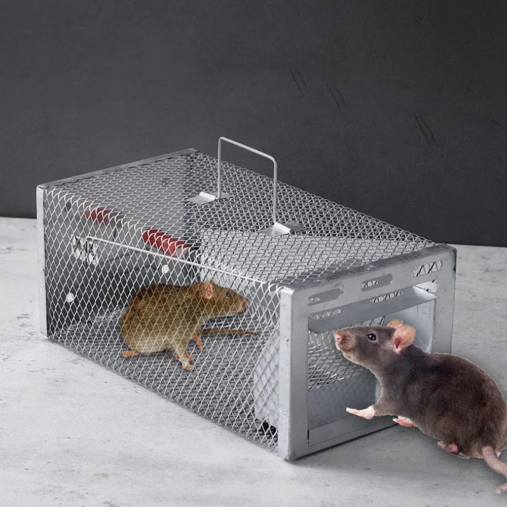 Fully Automatic Mouse Catching Cage Mousetrap Household Metal Continuous Catch Rat Mousetrap 1