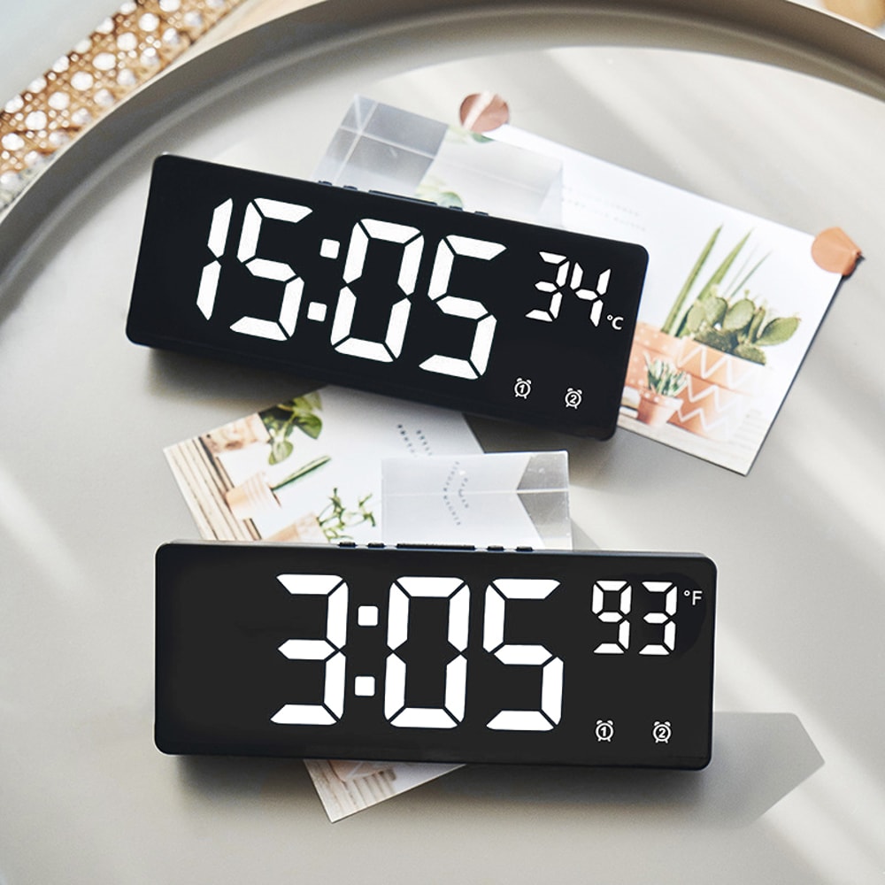 Simple Large Screen Clock Creative Multifunction Electronic Clock Multi Group Alarm Clock Student C 4