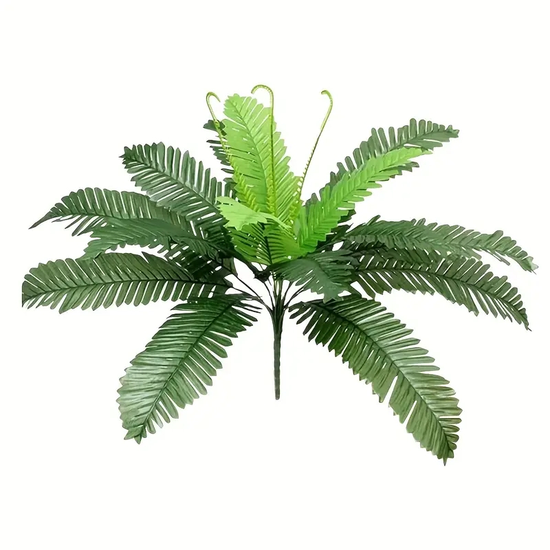 Artificial Plant Head Of Iron Leaves Simulated Silk Cloth Green Planting Palm Leaf Plant 5