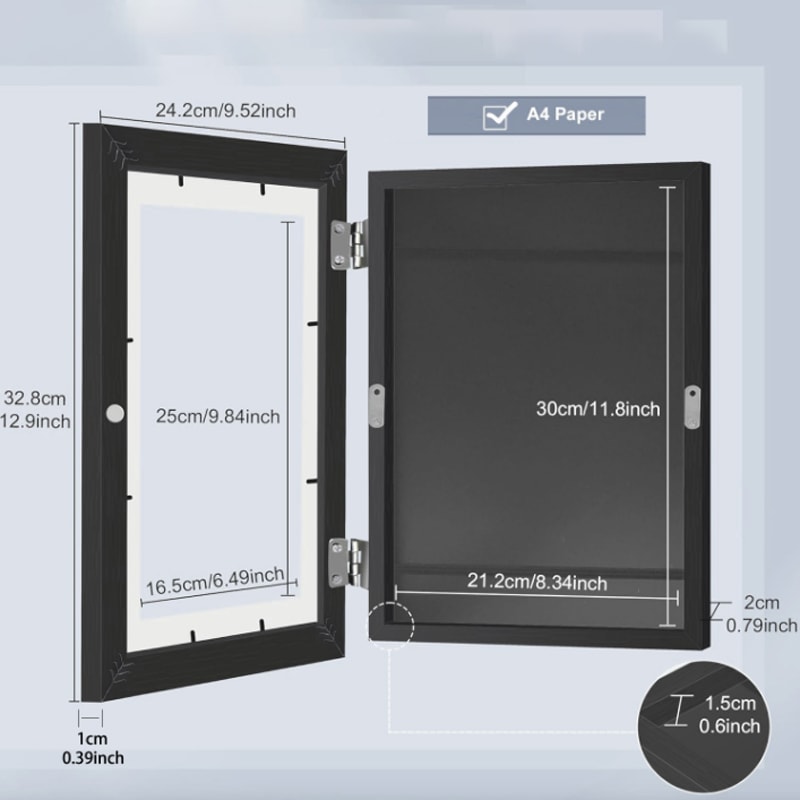 Magnetic Wooden Flip Art Photo Frame, Photo Frame, DIY Photo Frame, Children's Storage Display Frame, Home Decoration