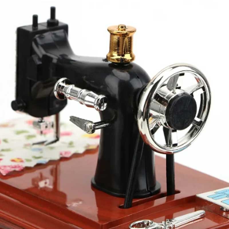 Sewing Machine Music Box Vintage Home Desktop Decoration Small Ornament For Bedroom And Living Room 2
