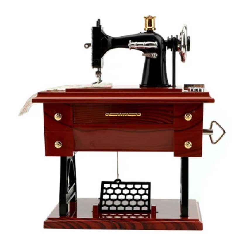 Sewing Machine Music Box Vintage Home Desktop Decoration Small Ornament For Bedroom And Living Room 4