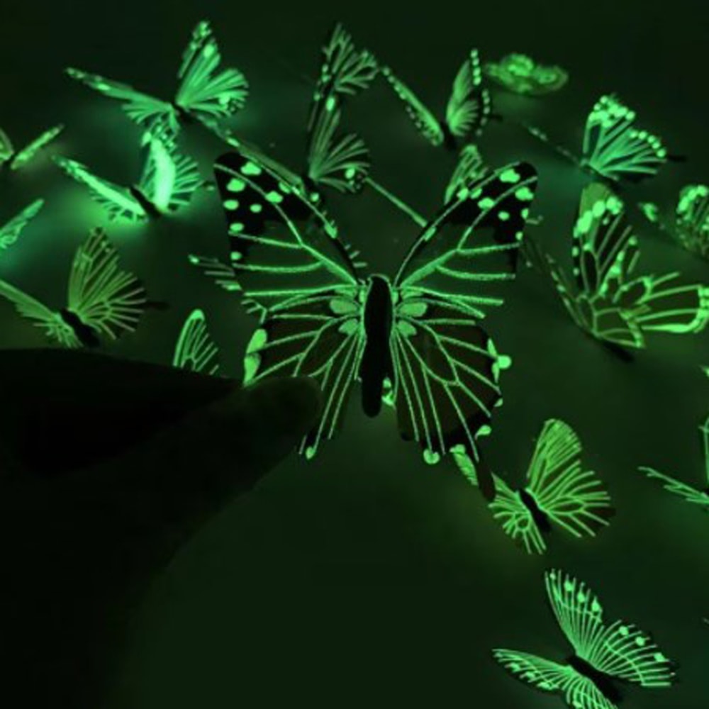 Creative 3D Luminous Butterfly Wall Stickers, DIY Home Decoration, Modern Wall Art, Gift Ideas