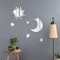 Ramadan Kareem Decor Star And Moon Wall Sticker Mirror Combination Bedroom And Living Room Holiday 2