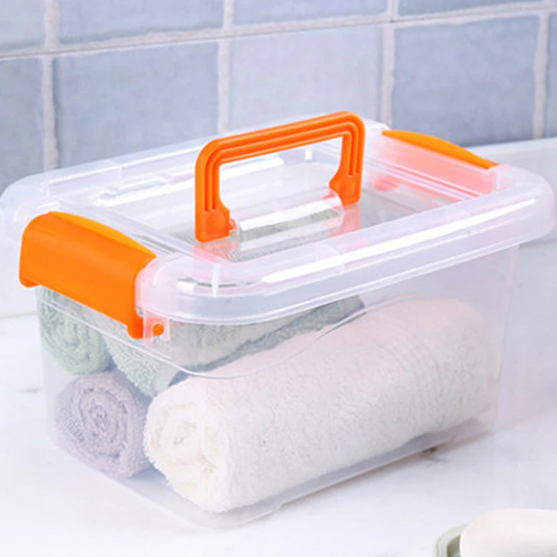 Portable Transparent Storage Boxes Storage Boxes For Clothes Toys Organising Boxes Snacks Storage O 0