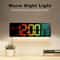 Big Digital Wall Clock LED Display With Remote Color Options Alarm DST Temperature Display Home Kit 1
