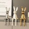 Ceramic LongEared Rabbit Ornament Creative Home Decoration Living Room Bedroom Office Art Light Lux 0