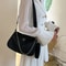 Chic Solid Color Handbags, Nylon Shoulder Bag Set, Chain Strap for Travel, Daily Use