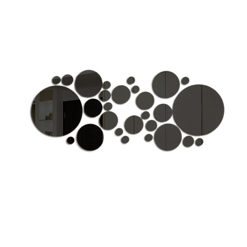 DIY 3D Acrylic Mirror Stickers Round Mirror Wall Decoration For Bedroom Bathroom TV Background 6