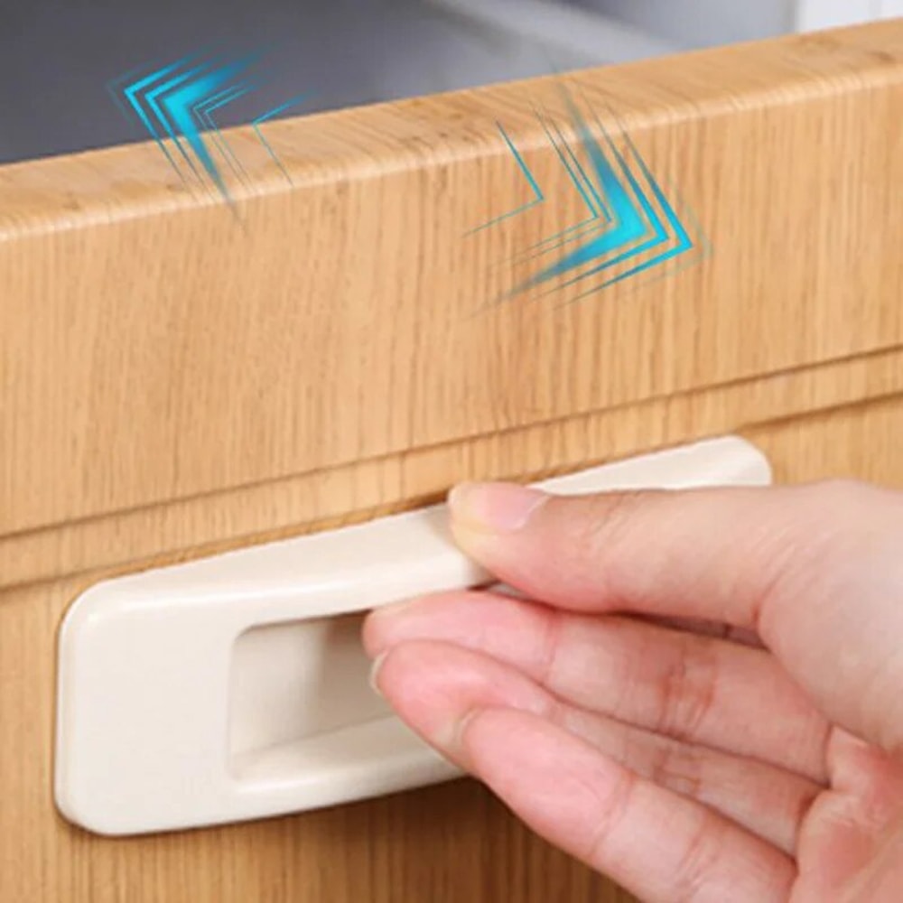 Cabinet Door Handle Perforation Free Sliding Door Handle Wardrobe Drawer Window Refrigerator Handle 4