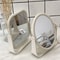 Portable Foldable Makeup Mirror With Stand Rotating Double Sided Princess Mirror Square And Round D 2