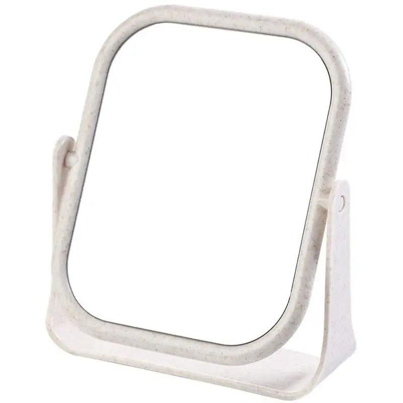 Portable Foldable Makeup Mirror With Stand Rotating Double Sided Princess Mirror Square And Round D 5