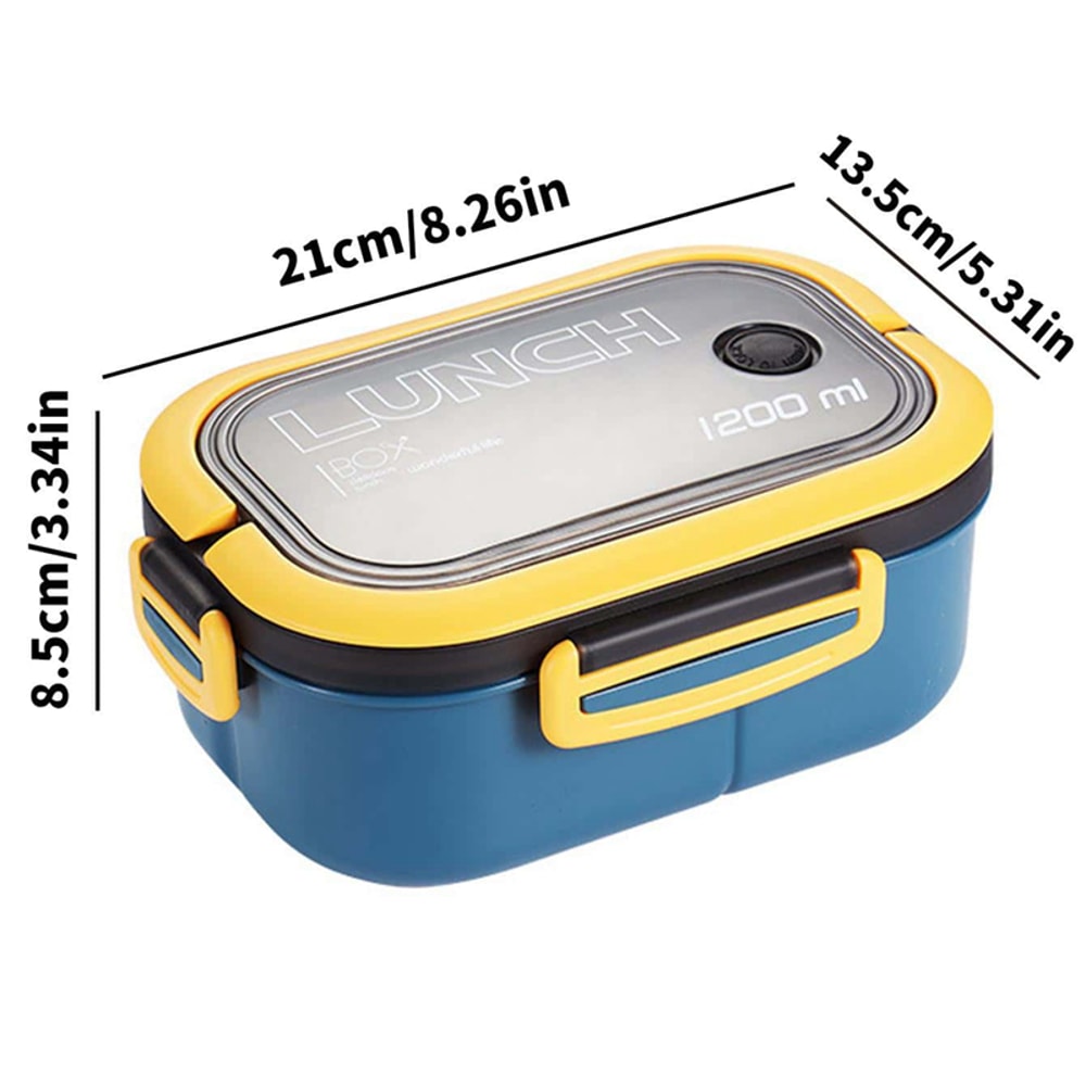 High Capacity Layer Bento Lunch Box Microwave Safe And Leakproof With Spoon And Fork For Office Or 6