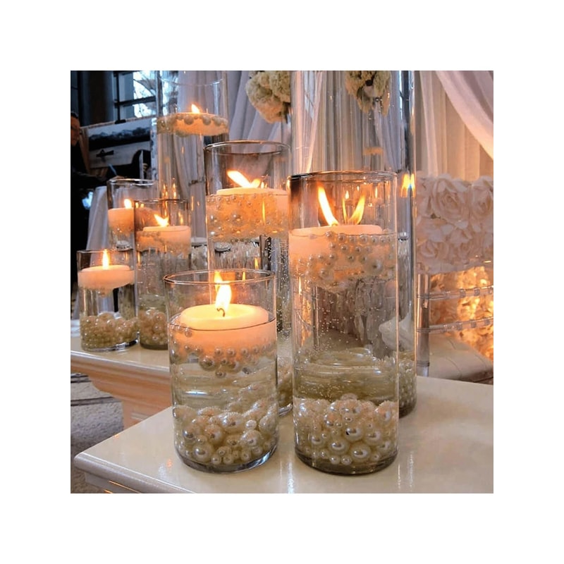 High Borosilicate Glass Cylinder Candle Holder Vase For Wedding Party Decor Clear Pillar 0
