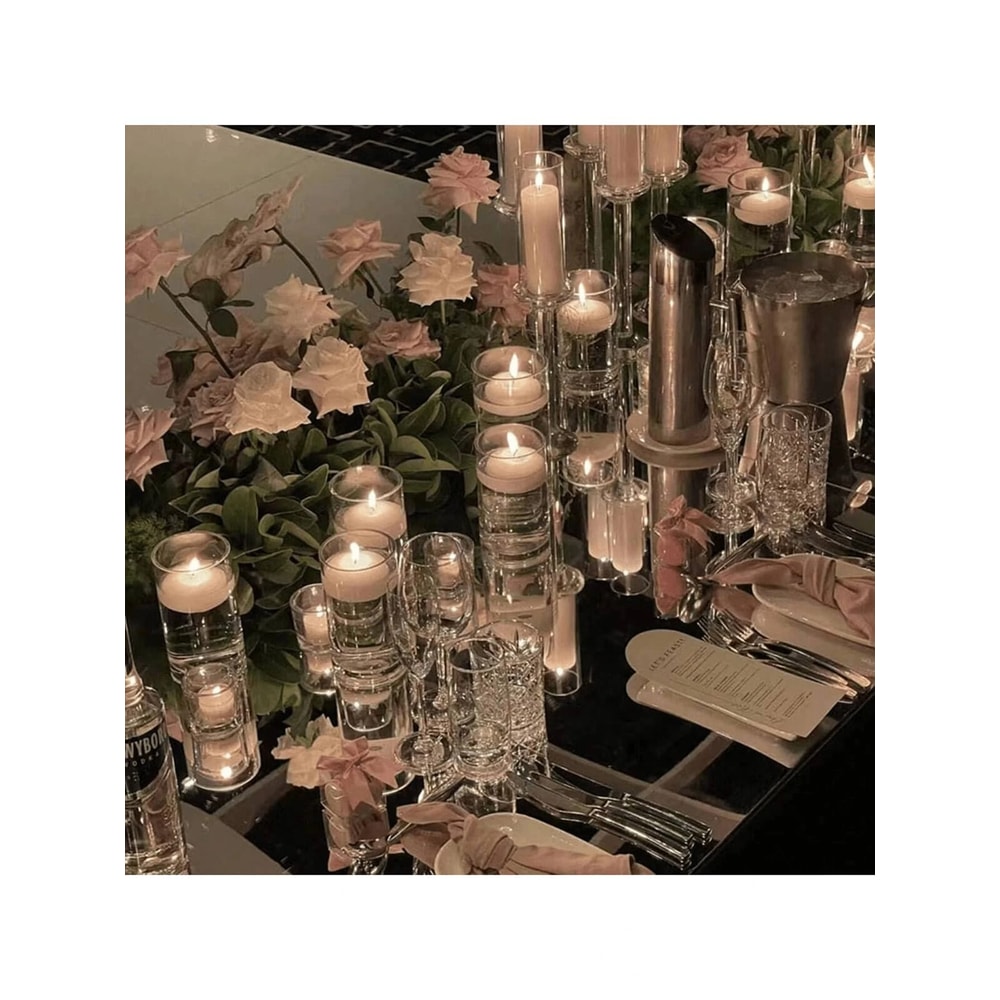 High Borosilicate Glass Cylinder Candle Holder Vase For Wedding Party Decor Clear Pillar 2